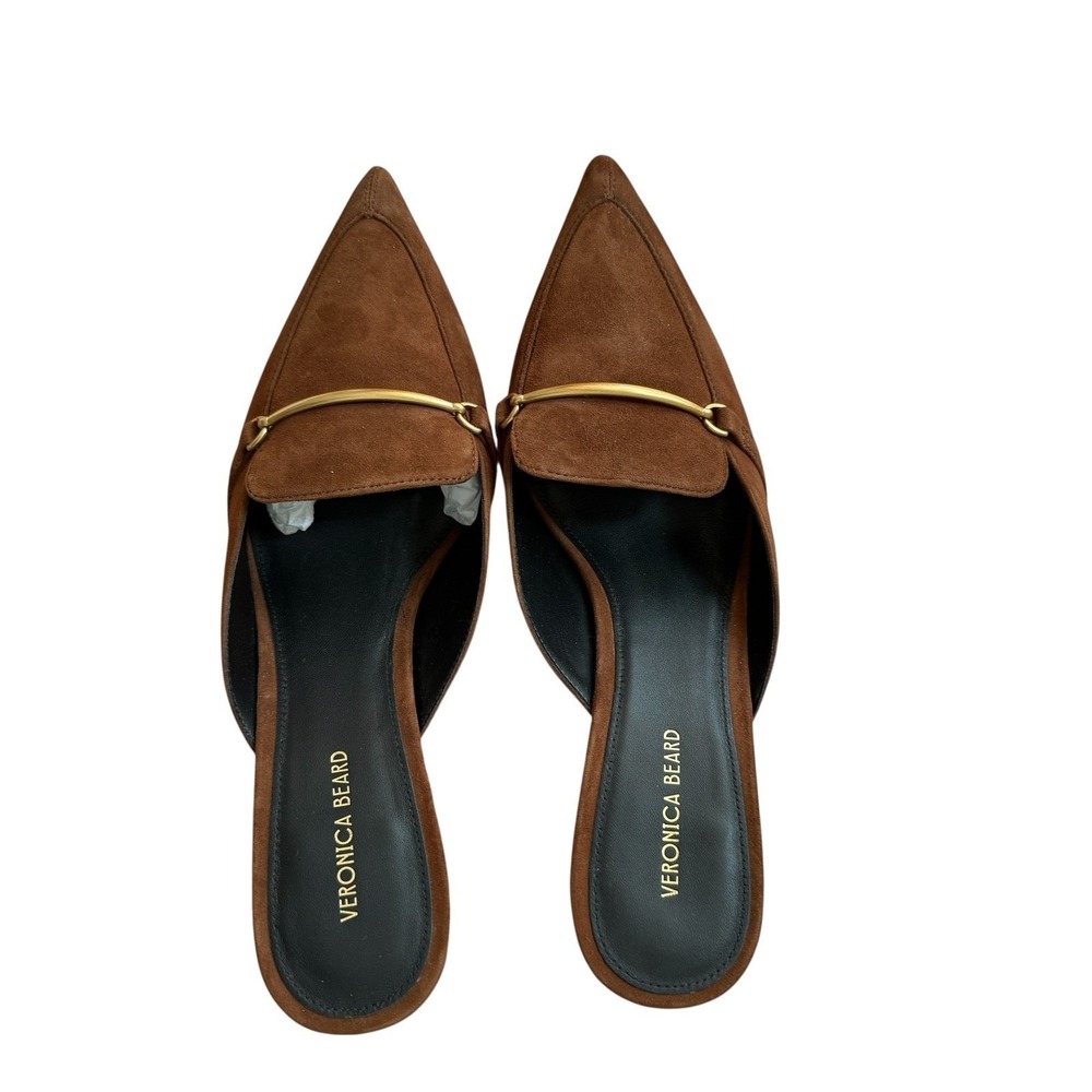 Veronica Beard Leslie suede mule brown. 9.5 NWT heel - Picture 5 of 12